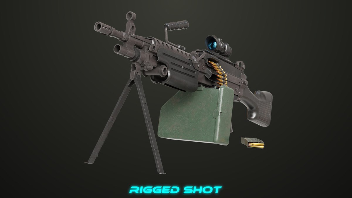 Machine Gun 12 URP HDRP Textures