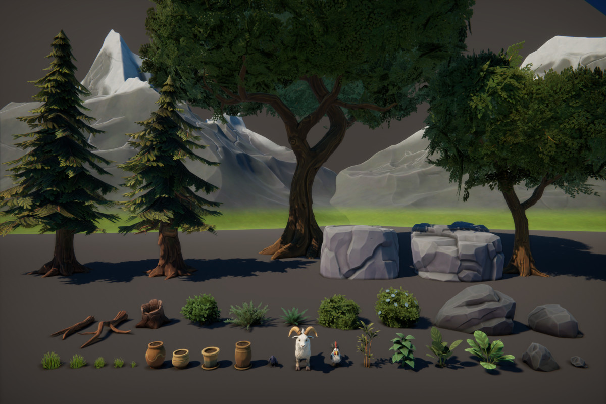 Stylized Medieval Village
