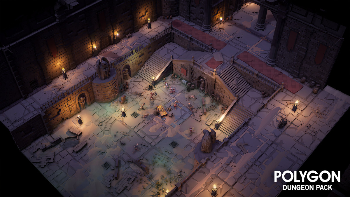 Value Bundle – POLYGON Dungeons Pack and Fantasy Dungeon Map