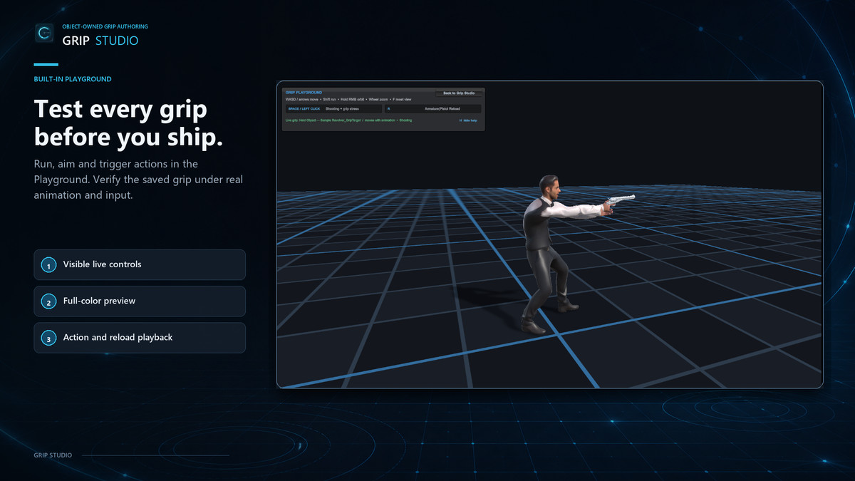 Grip Studio – Hand Pose & Weapon Grip Editor