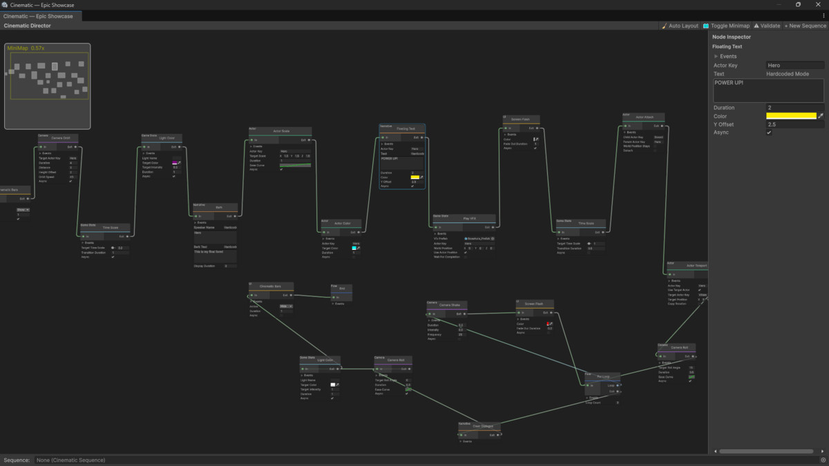 CineGraph: Node-Based Cinematics & Cutscenes