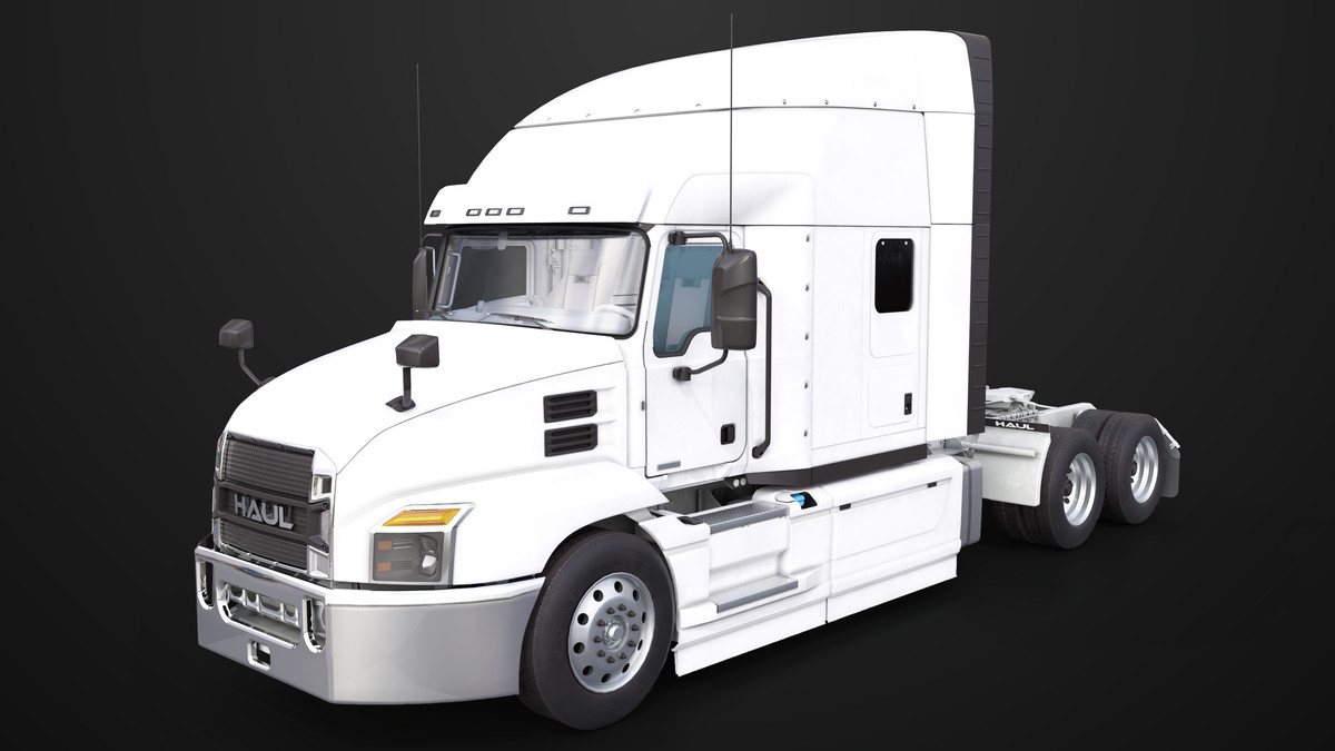 Heavy Truck Chassis 05 White Interior URP HDRP Textures