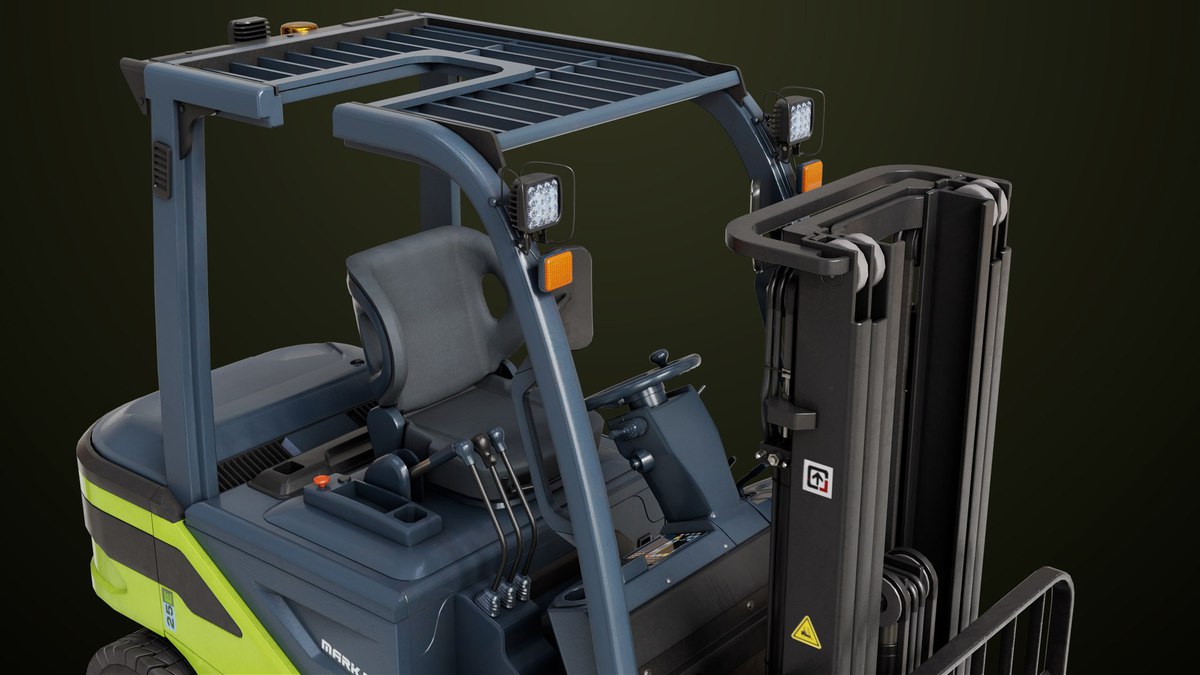 Forklift Truck03 Green URP HDRP Textures