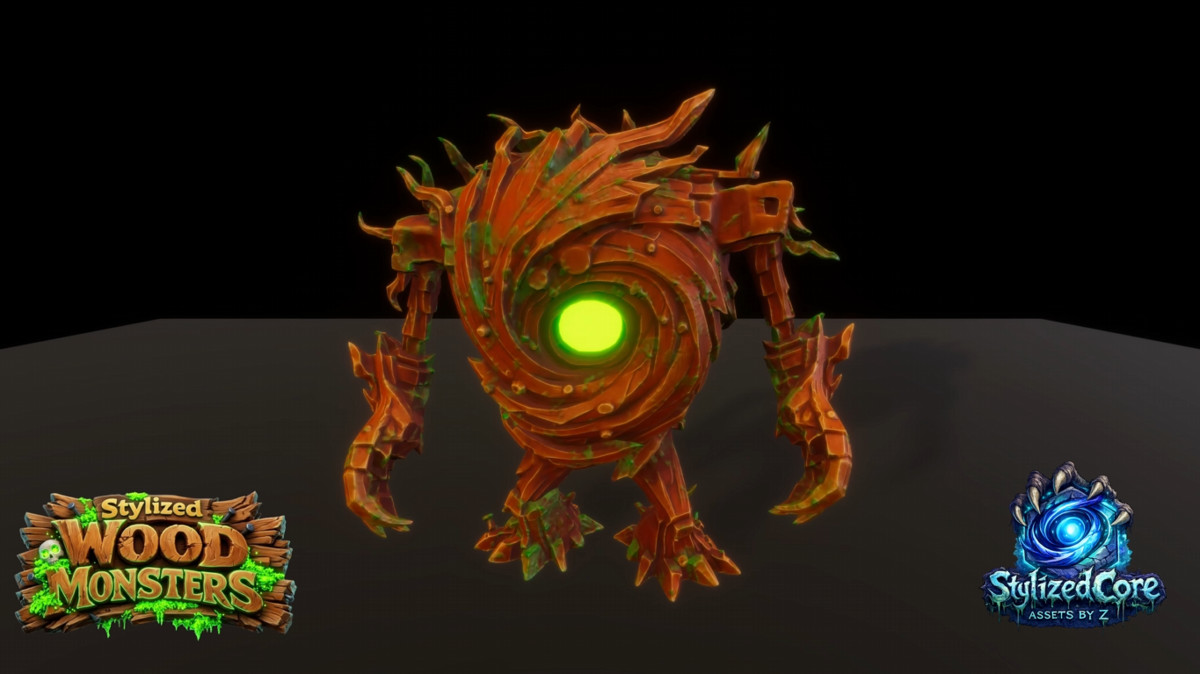 Wood Monsters Pack 1 – 4 Stylized Animated Creatures (LOD + Skins)