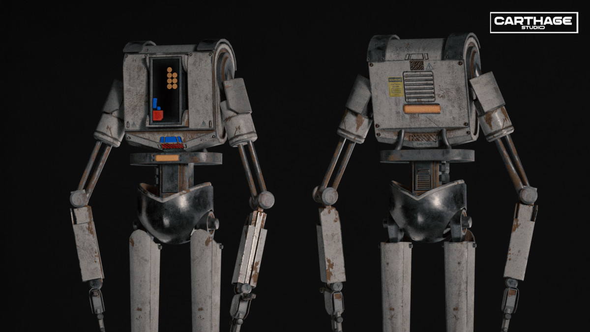 Security Robot NPC Bundle – 5 Rigged Game-Ready Characters