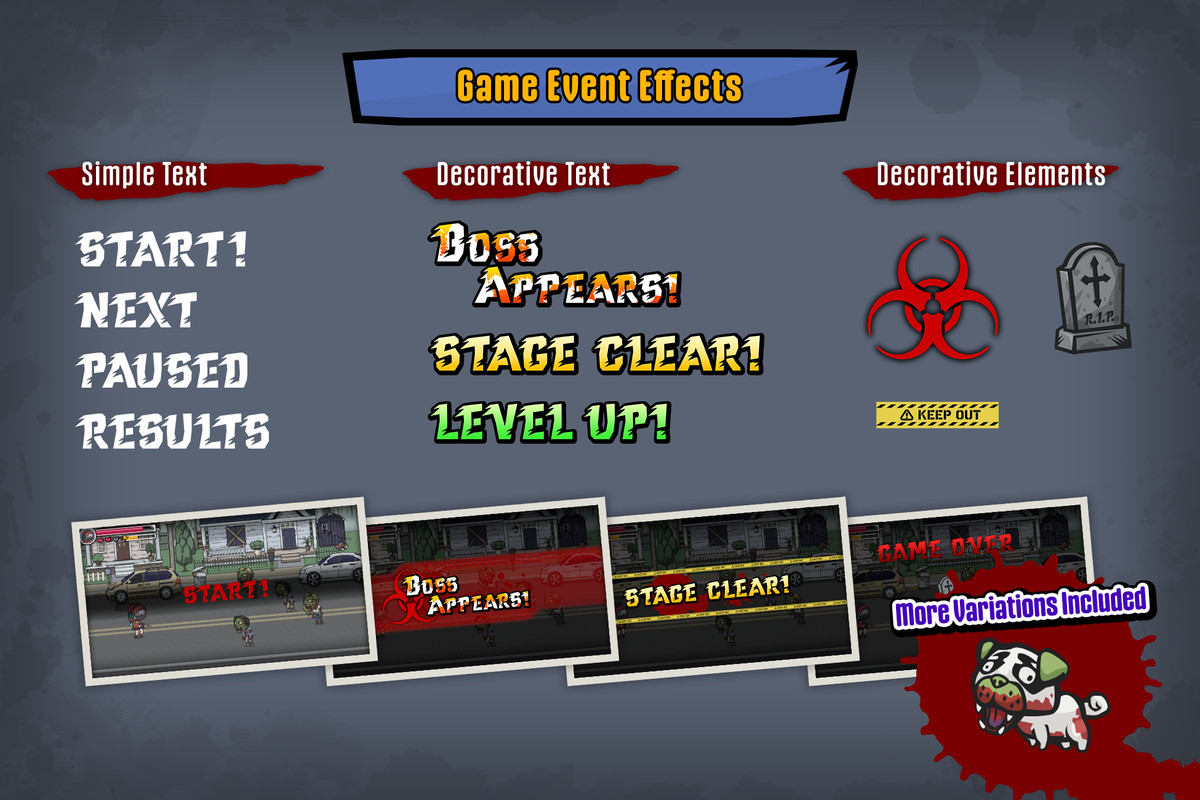 2D Zombie Game Kit - Suburb Pack
