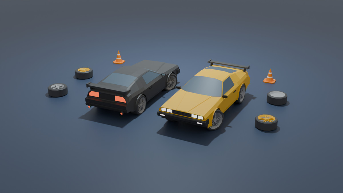 Mobile Optimize-Low Poly Cars
