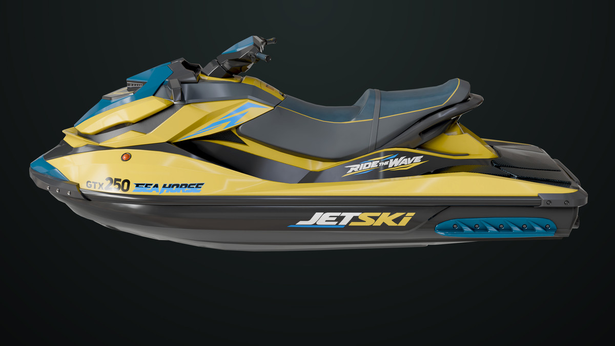 Jet Ski 02 Yellow Textures