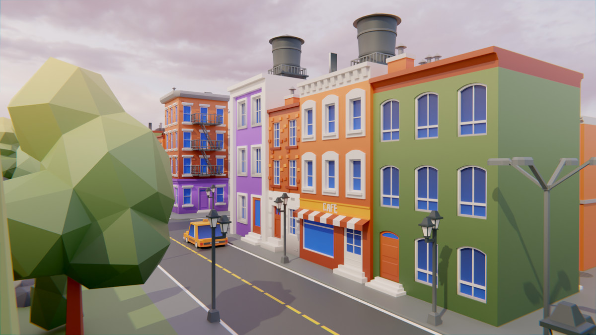 Low Poly Town by IGS