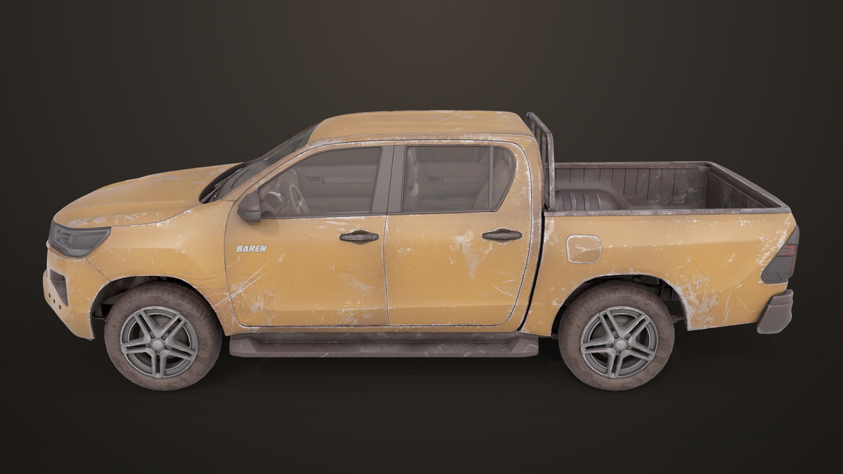 Pickup Truck 04 Brown Dusty URP HDRP Textures