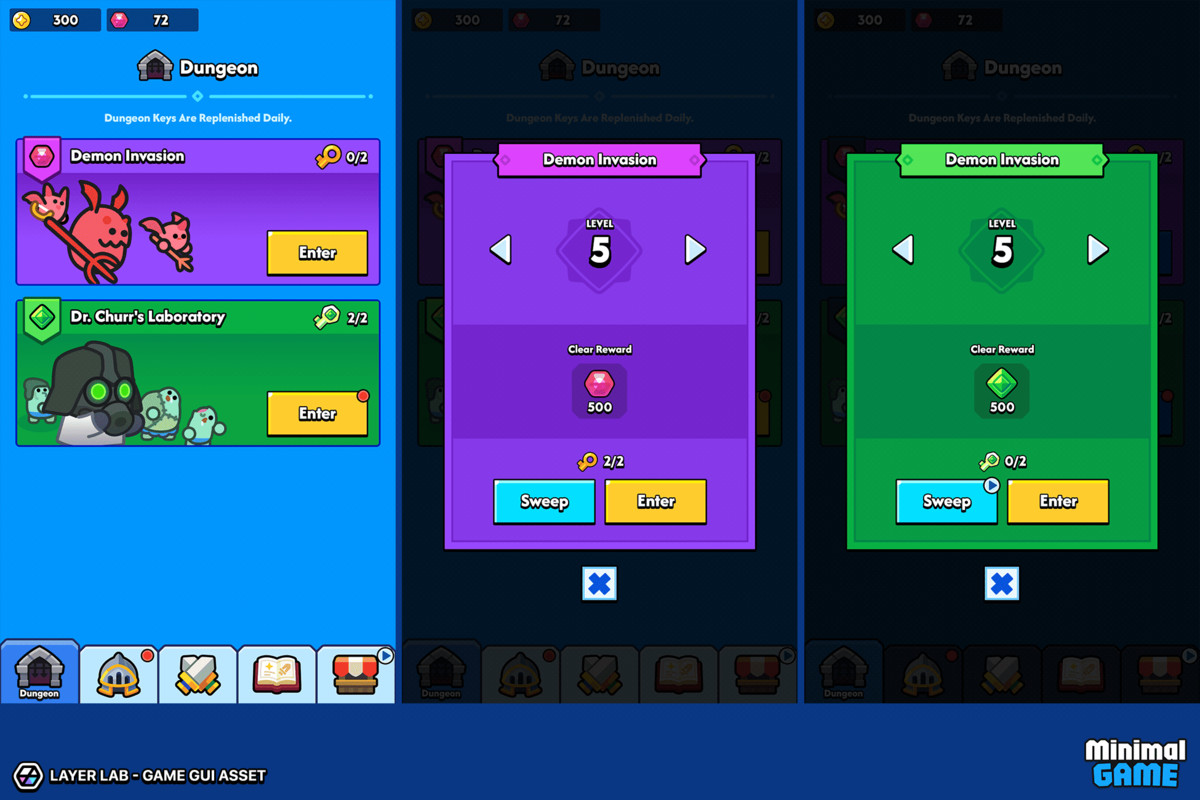GUI Pro - Minimal Game Blue