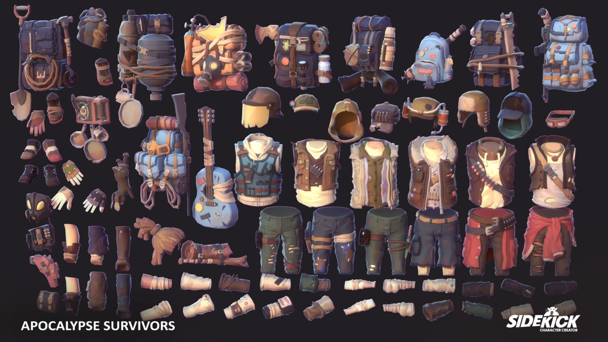 Apocalypse Survivors – Sidekick Modular Characters by Synty