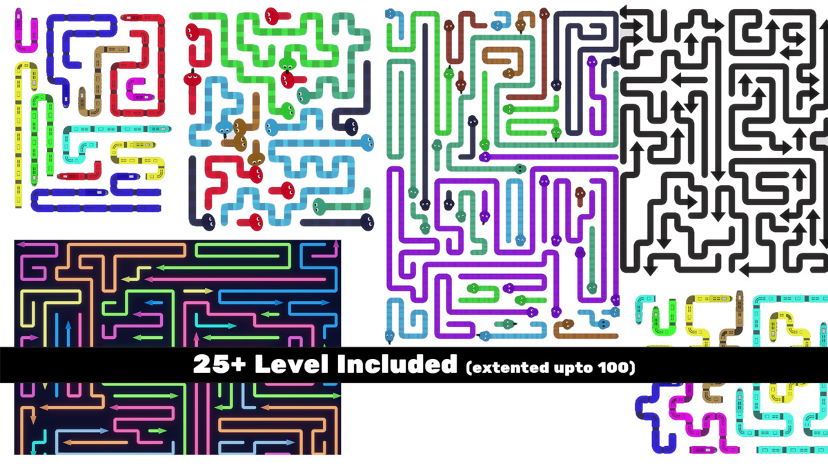 Escape – Arrow & Snake Puzzle | Template + Editor