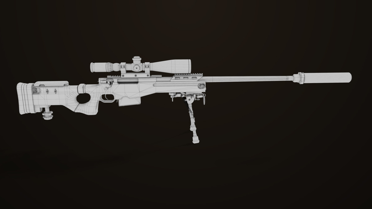 Sniper Rifle 03 Green URP HDRP Textures