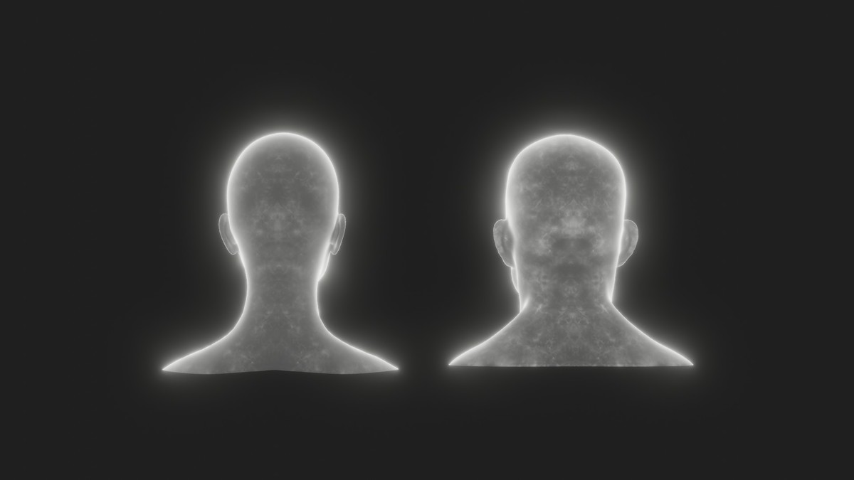 Ghostly Male Female Heads 3D Model Pack - Animated, Blend Shapes