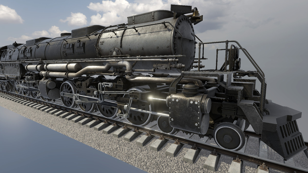 Animated Locomotive Steam Train