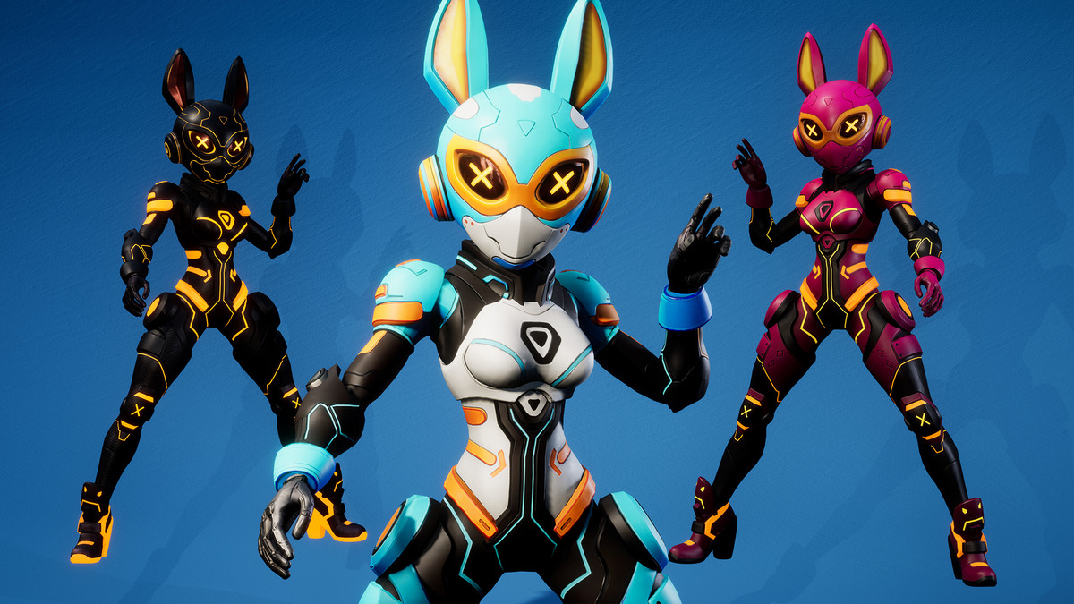 Cyber Bunny Android Sci-Fi Girl 4 – Stylized Character