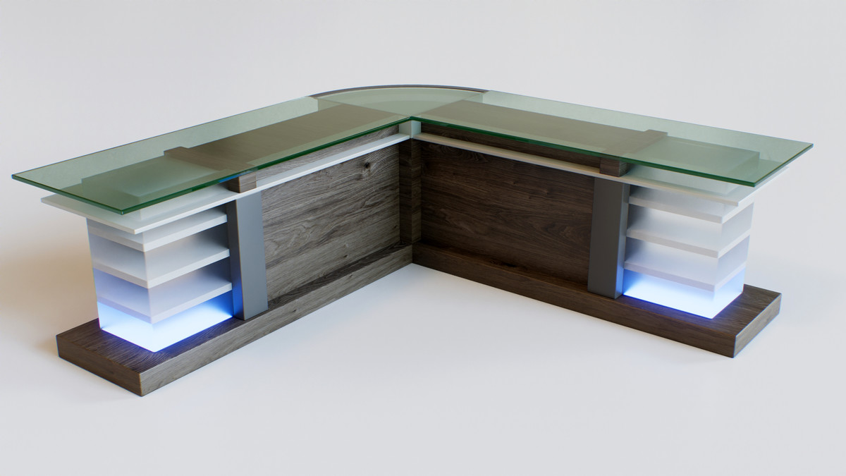 News Studio 3D Props Set - Broadcast Desks, Studio Lights, Furniture for VR