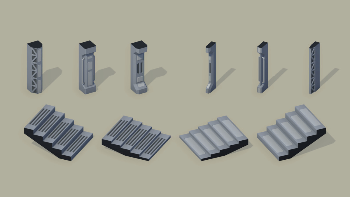 Sci-Fi Interior Modular Kit Bundle 01