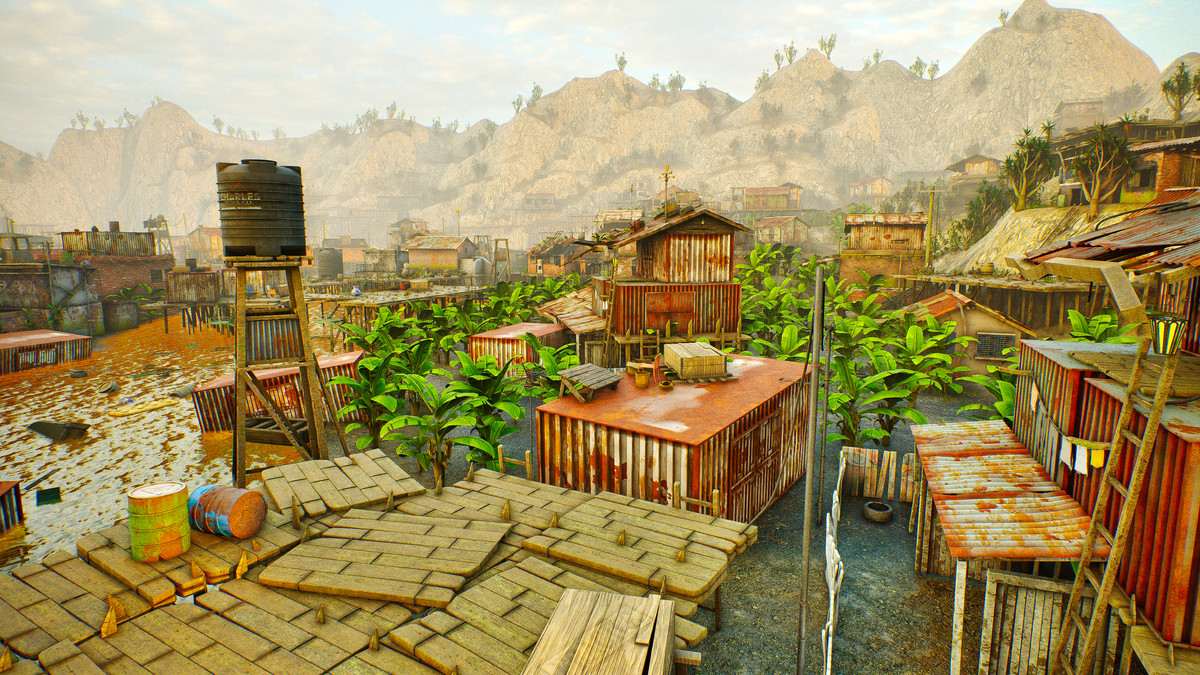 Modular Slum City Wasteland Village with Enterable Interior