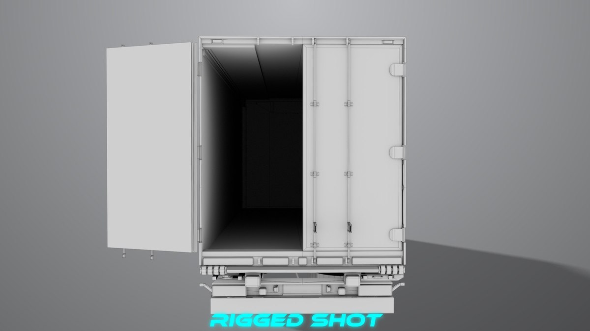 Heavy Truck 03 Refrigerator Trailer Interior URP HDRP Textures