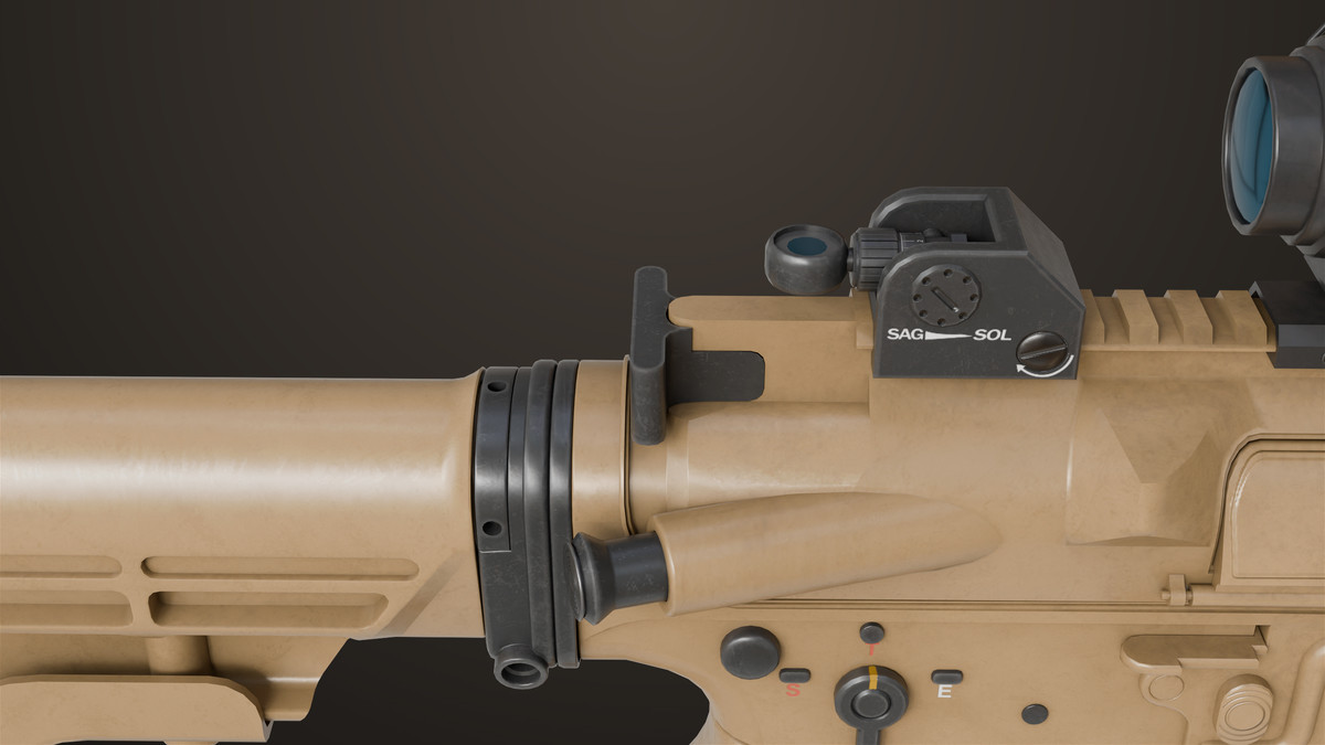 Machine Gun 17 Sandal URP HDRP Textures