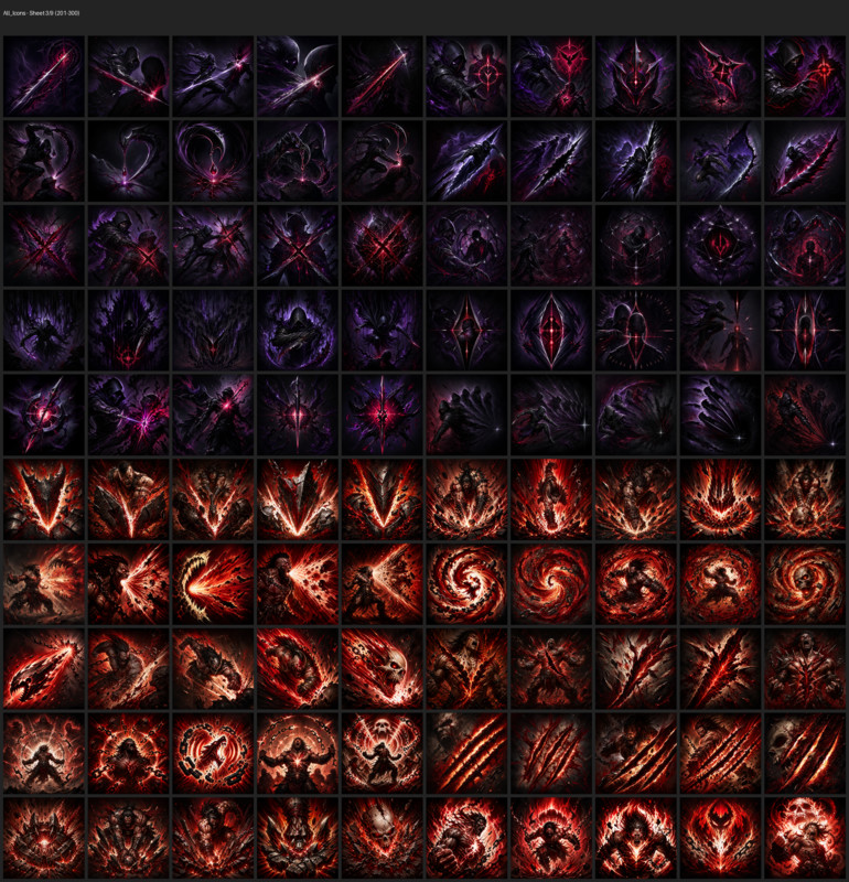 Fantasy RPG Skill Icon And Portrait 1650
