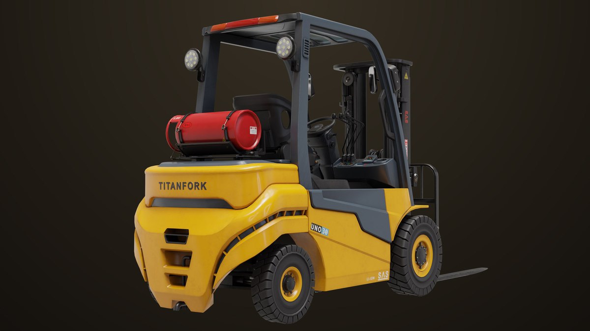 Forklift Trucks and Pallet Yellow Collection URP HDRP Textures