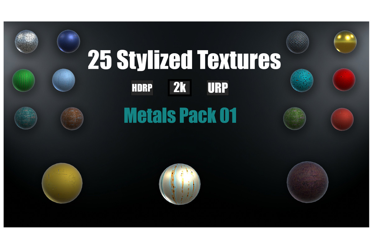 Stylized Metal Textures Mega Pack