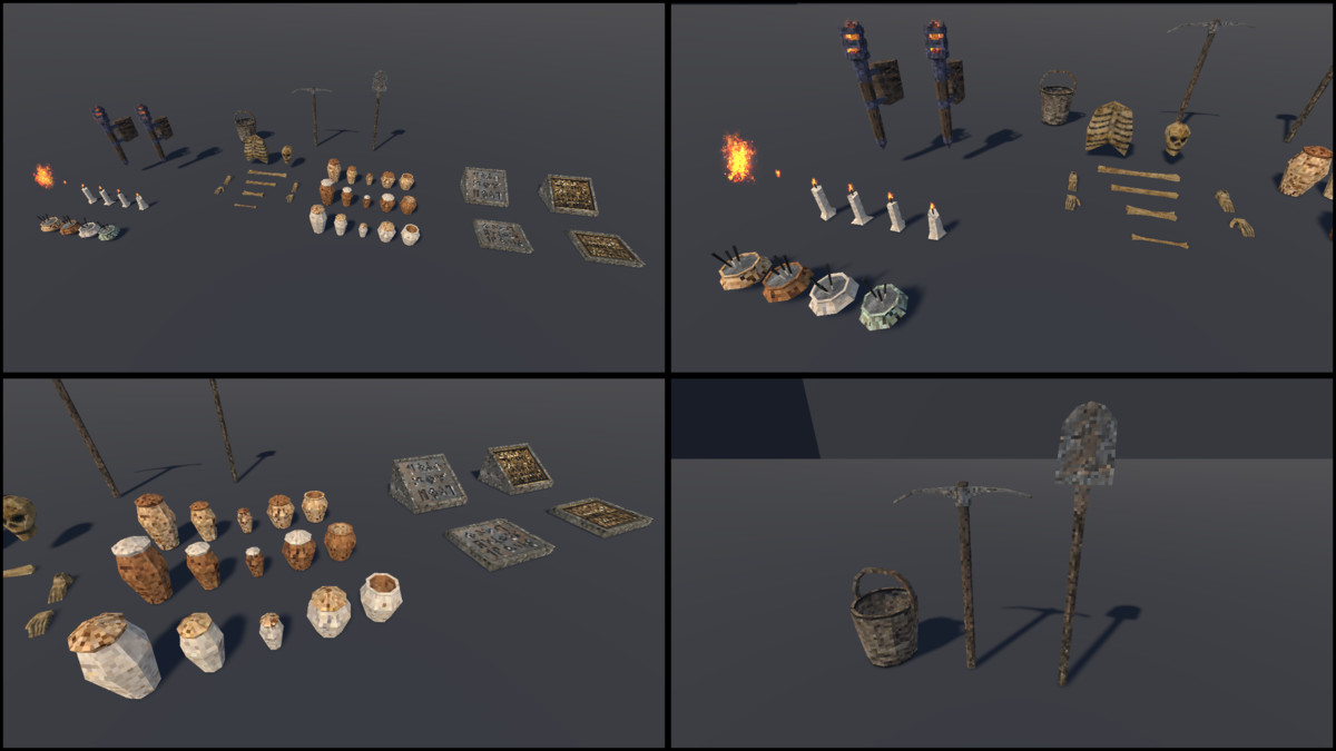 Catacombs - Retro Style Modular Environment Pack