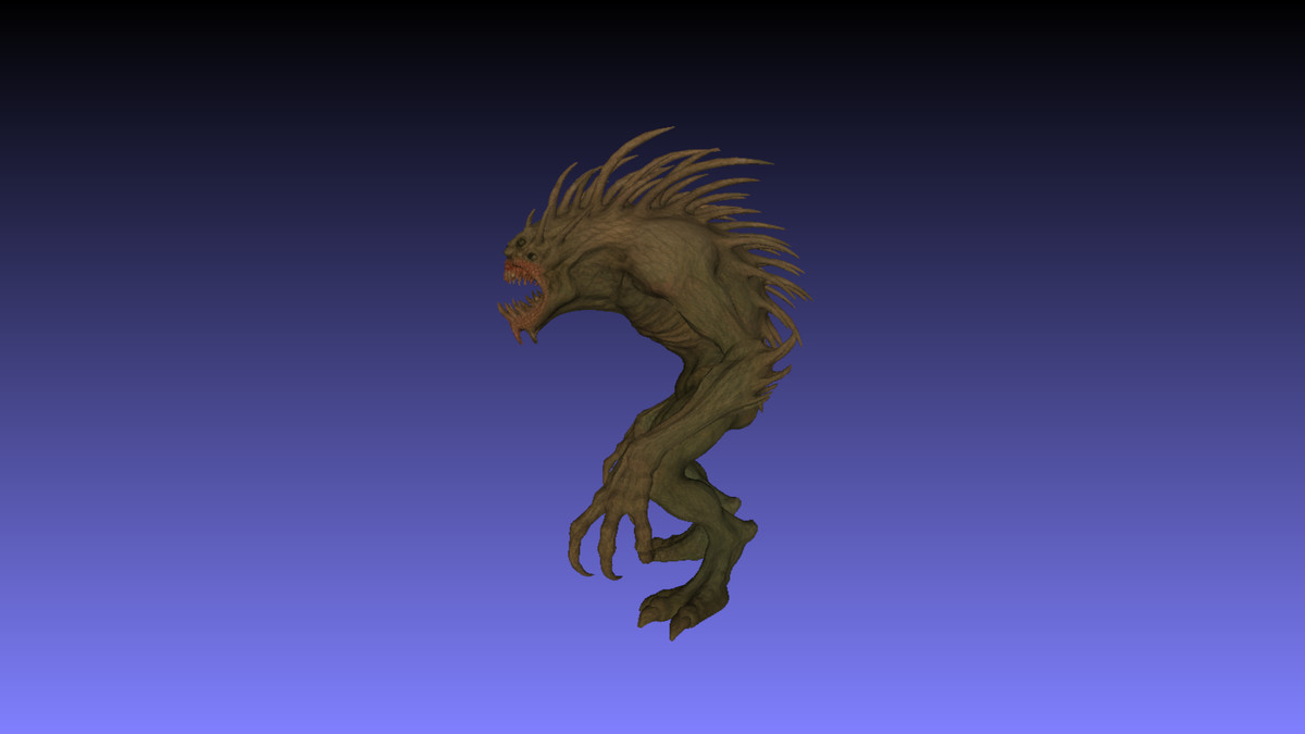 Dravhun - Rigged Low-Poly Cave Monster 3D Model