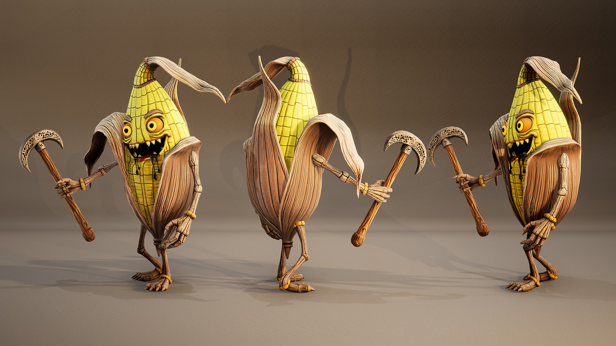 Nightmare Corn – Stylized Horror Enemy Pack (3 Skins, Hand-Painted)