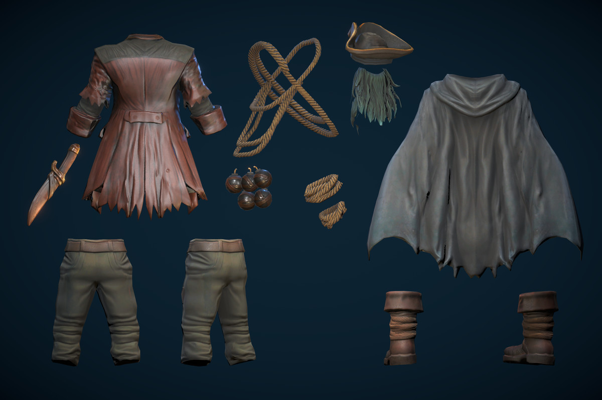 Stylized Skeleton Pirate Cannoneer