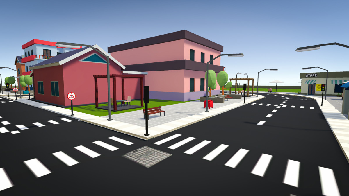 Low poly Modular city and Vehicle Pack