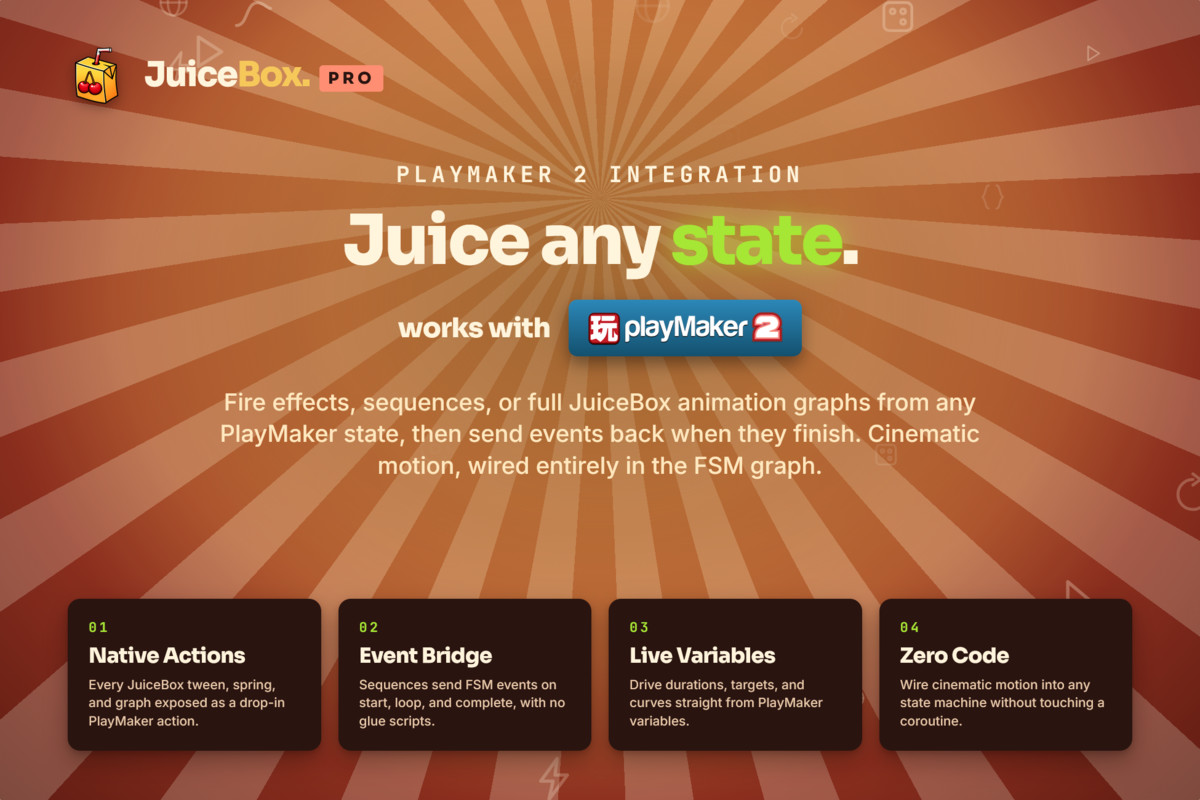 JuiceBox - PlayMaker 2 Integration