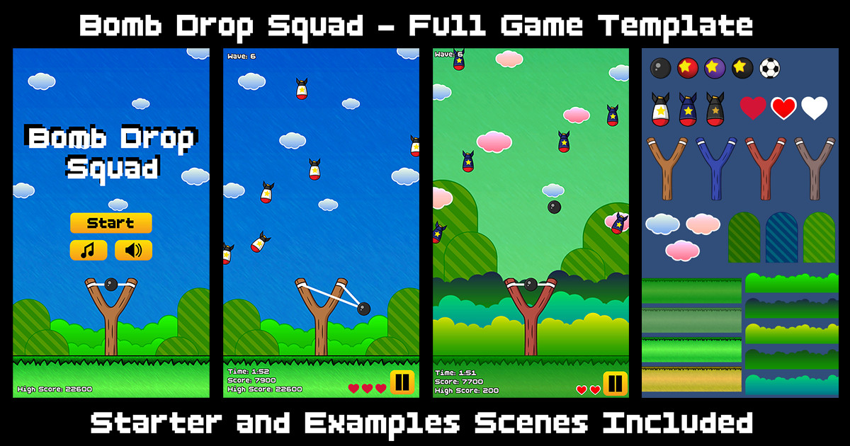 Bomb Drop Squad – Full Game Template
