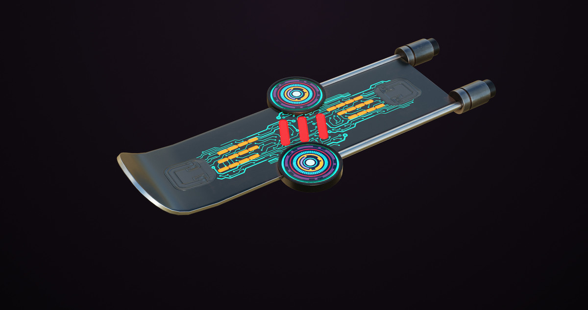 10 Sci Fi Hoverboards URP HDRP Textures