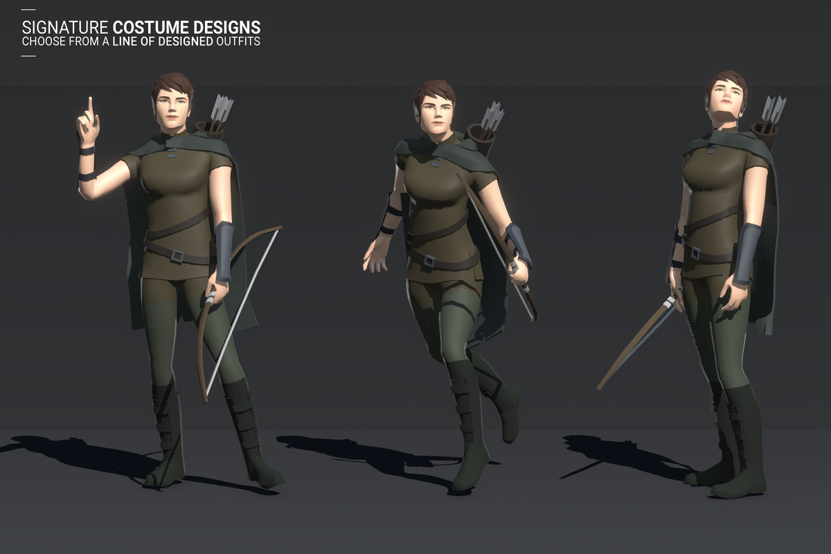 Polyquest Heroes: Warrior I Huntress