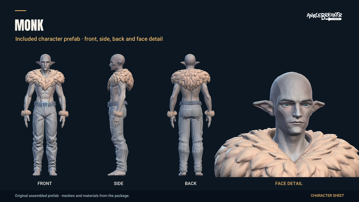 Stylized Elves Characters - Facial & Body Rig