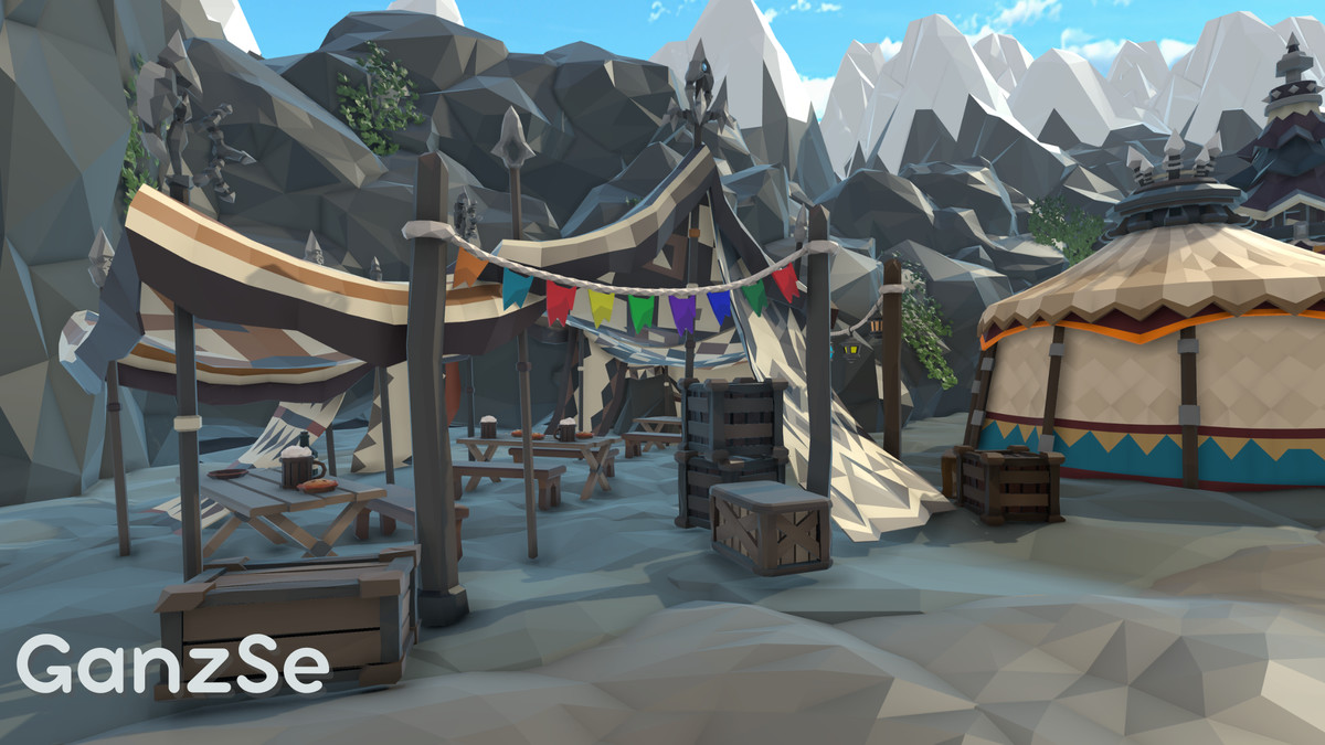 GanzSe Mountain Trade Pass - Stylized Low Poly Environment