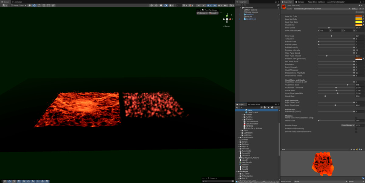 RekindledFX Lava - LavaParticles and Procedural Lava