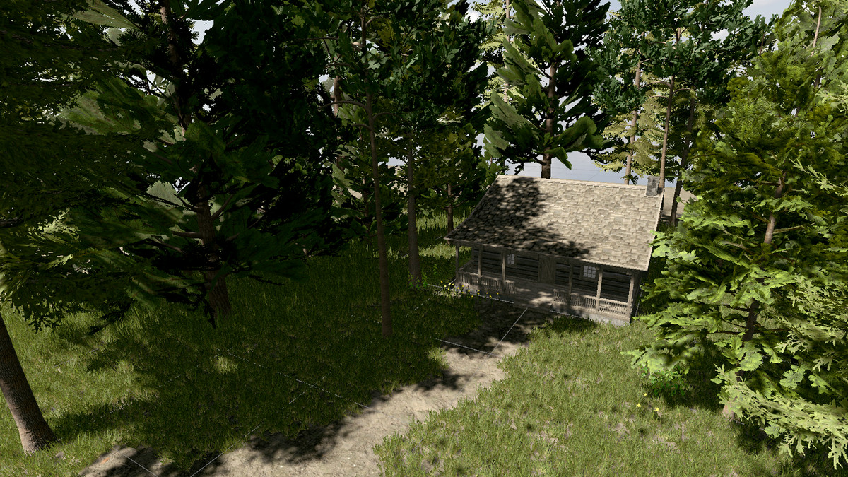 Wooden Log Hunting Cabin