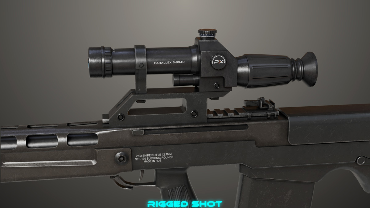 Sniper 05 Black and Sandal Single Mat URP HDRP Textures