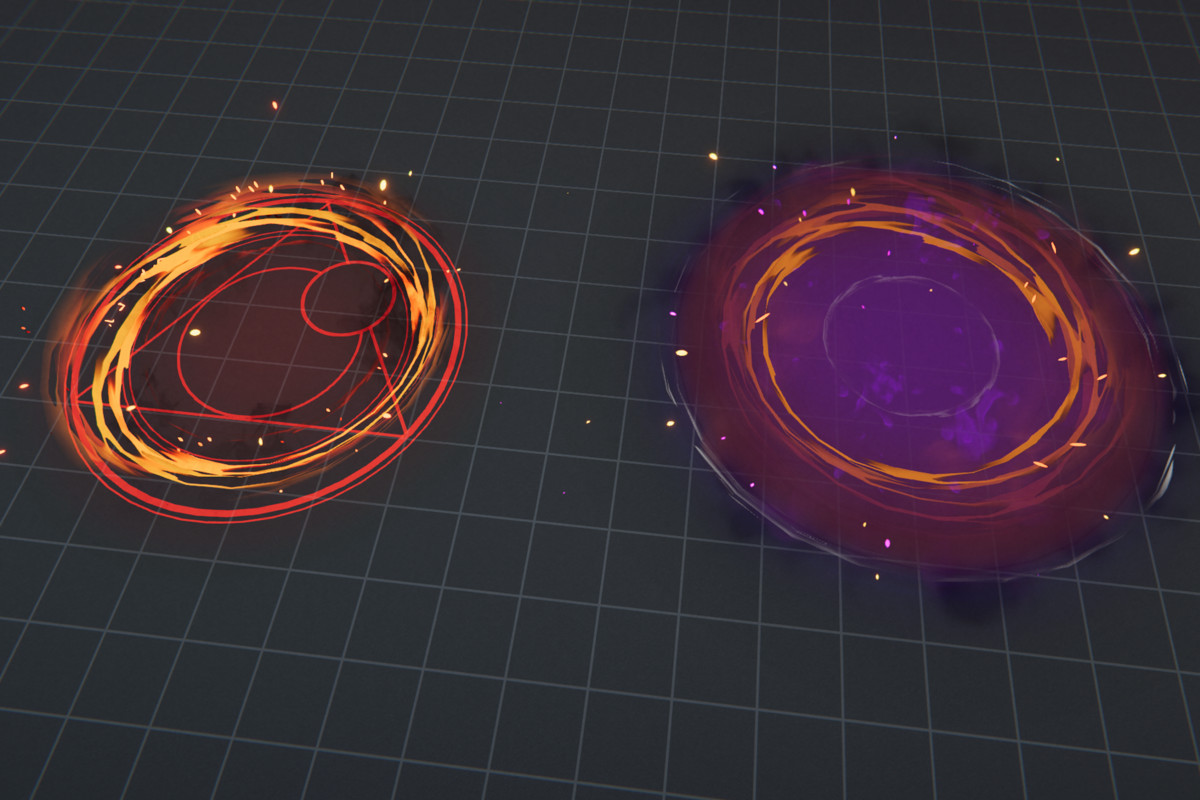 Stylized AOE Magic Spells