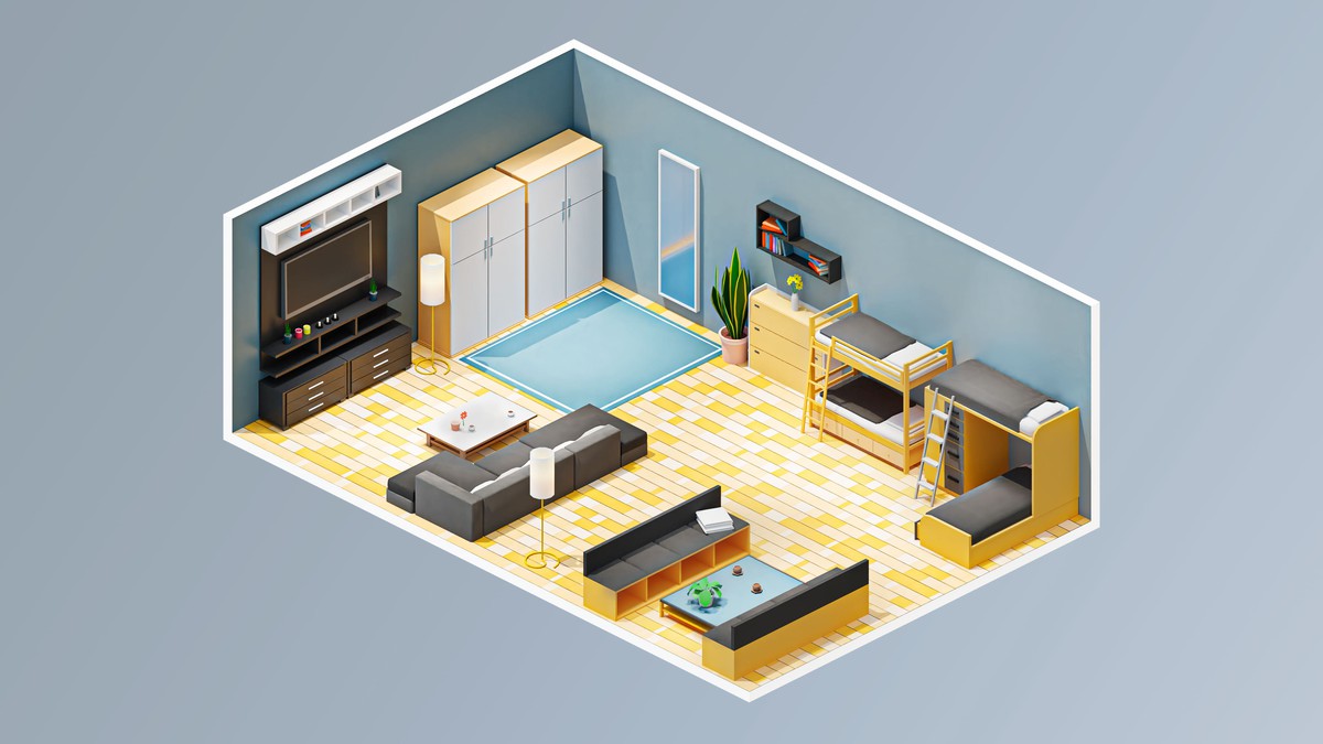 Interior 6 - Low Poly 3D Models Pack