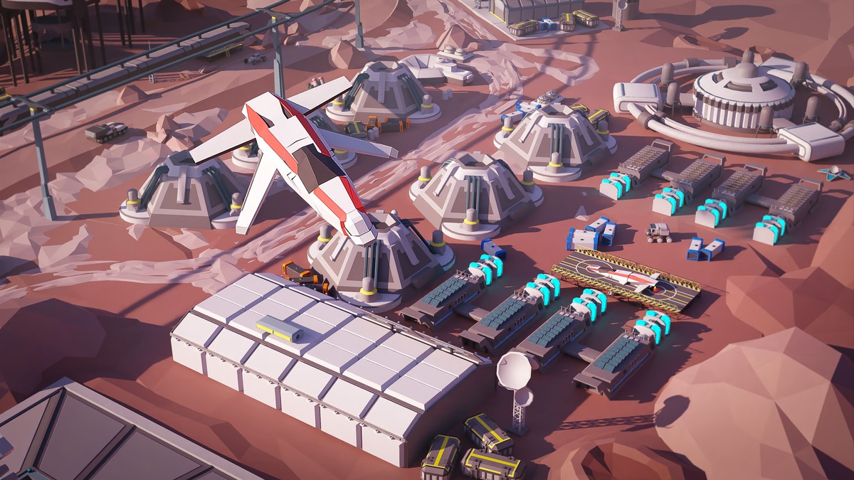 Mars Spaceport - Low Poly 3D Models Pack