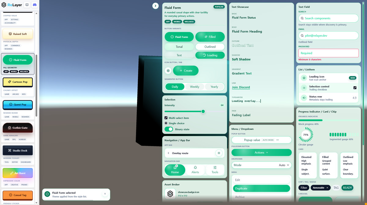 ReLayer - React UI Framework for Unity