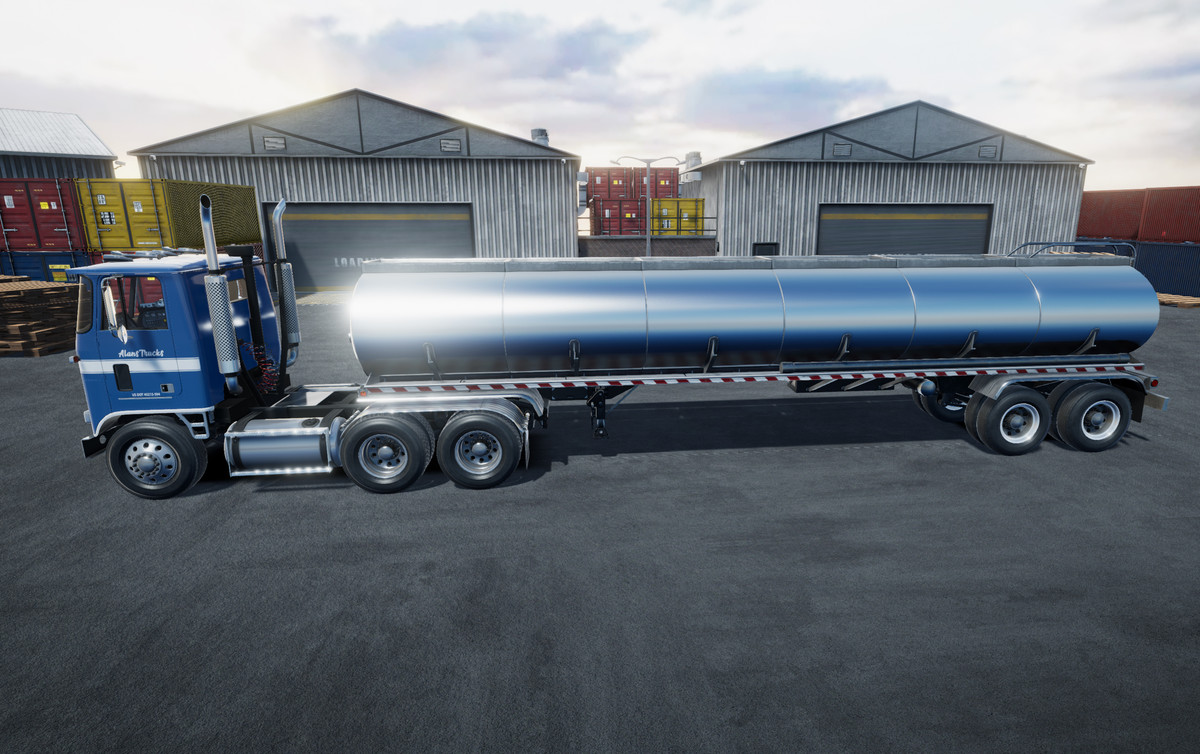 Cabover truck with fuel trailer