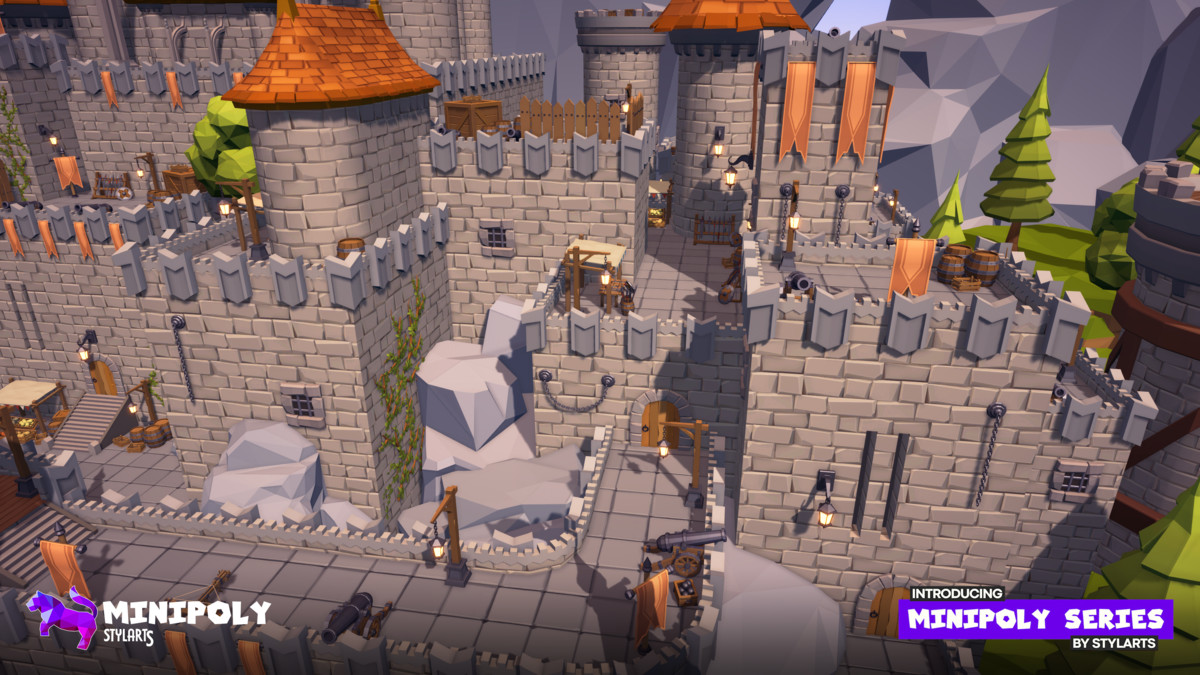 Minipoly Series - Mythic Castle ( Stylized Lowpoly Environment )