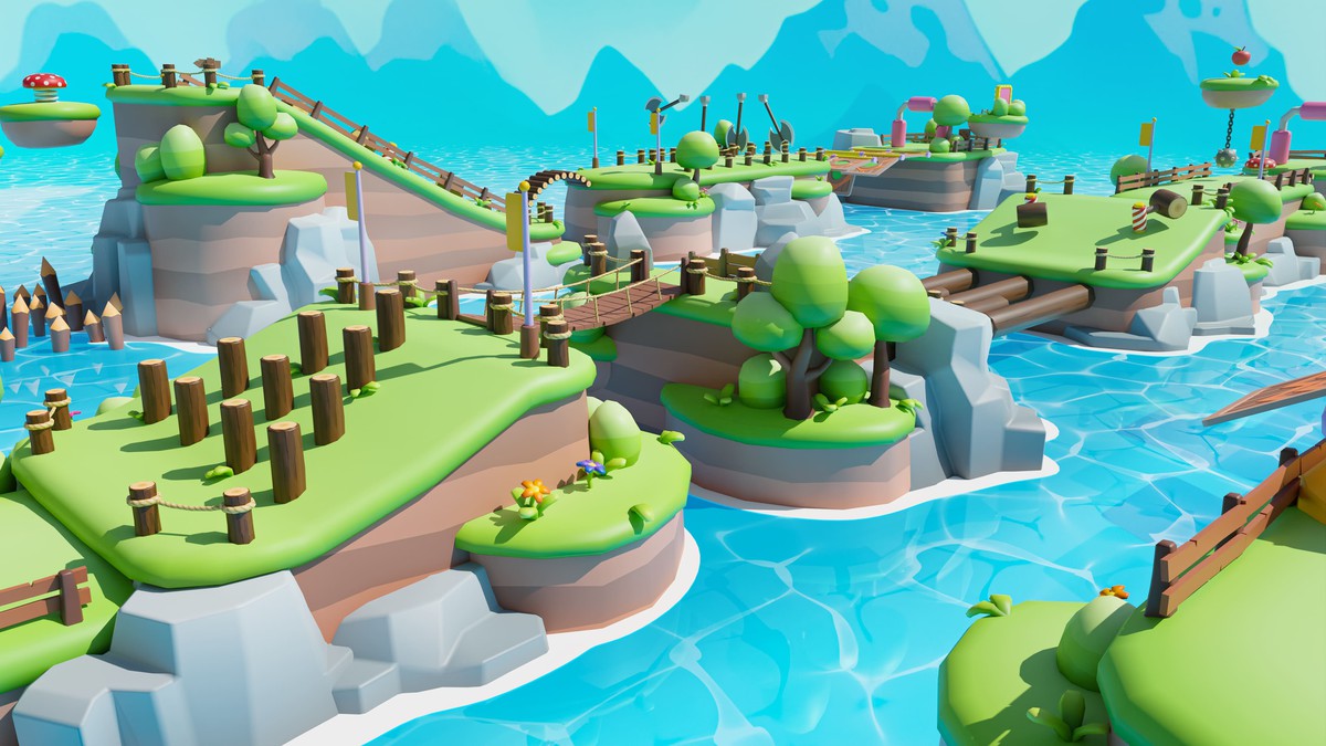 Platformer Deathrun - Low Poly 3D Models Pack